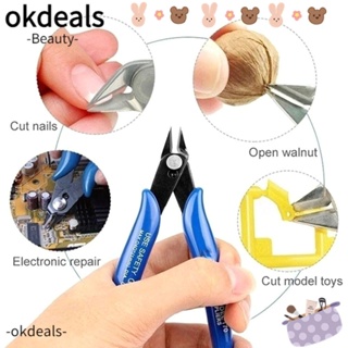 OKDEALS คีมตัดสายเคเบิลไฟฟ้า แบบมือเฉียง