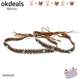 OKDEALS สายเชือกถัก แฮนด์เมด ปรับได้ แฟชั่นสําหรับผู้ชาย