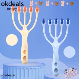 Okdeals หวีนวดหนังศีรษะ แบบมือถือ 2 ชิ้น