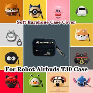 【คุณภาพสูง】เคสหูฟัง แบบนิ่ม ลายการ์ตูนเสือ Staghorn สําหรับ Robot Airbuds T30 T30