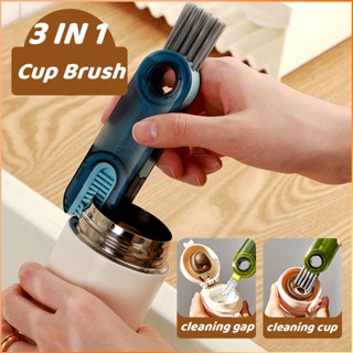 3 in 1 Bottle Gap Cleaner Brush Multifunctional Cup Mouth Detail Cleaning Brushes Tool Mini Silicone U-Shaped Crocodile Mouth Brush-FE