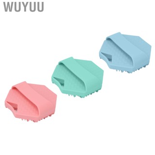 Wuyuu Silicone Body Scrubber Exfoliating Mild Ergonomic Food Grade Bathing Brush with Hole