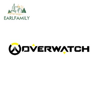 Earlfamily สติกเกอร์โลโก้ Overwatch กันแดด 13 ซม. x 2 ซม. สําหรับติดตกแต่งรถยนต์ ตู้เย็น