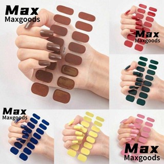 Maxg สติกเกอร์กลิตเตอร์ ไล่โทนสี มีกาวในตัว สําหรับตกแต่งเล็บผู้หญิง