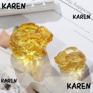 KAREN ตุ๊กตากระต่ายคริสตัลเรซิ่น ขนาดเล็ก แฮนด์เมด สําหรับตกแต่งบ้าน ห้องนอน