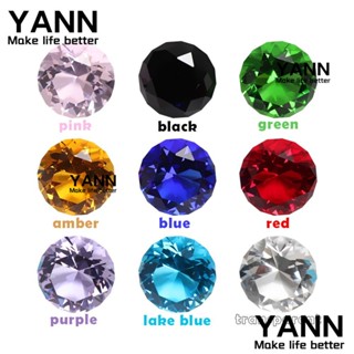 yann 30 มม. คริสตัลมีสีสัน diy สําหรับติดตกแต่งบ้าน