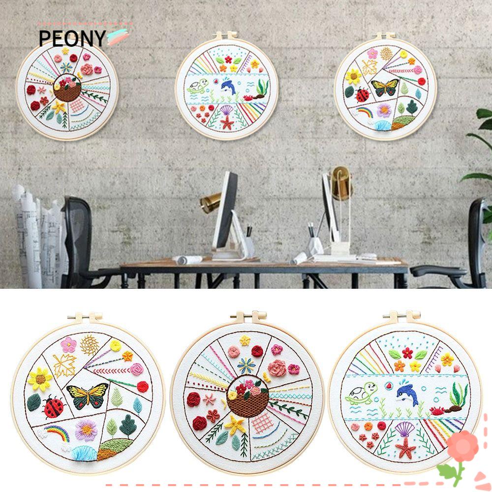 Peonypavilion ชุดอุปกรณ์เย็บปักถักร้อย ปักครอสสติตช์ Diy สําหรับผู้เริ่มต้น ตกแต่งบ้าน