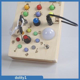 [Dolity1] บอร์ดปุ่มสวิตช์ไม้ เพื่อการเรียนรู้ ของขวัญวันเกิด สําหรับเด็ก