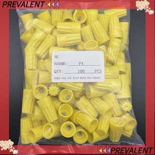 Preva อุปกรณ์เชื่อมต่อสายไฟ PVC P4 ลายทางปีกคู่ เชื่อมต่อเร็ว 100 ชิ้น