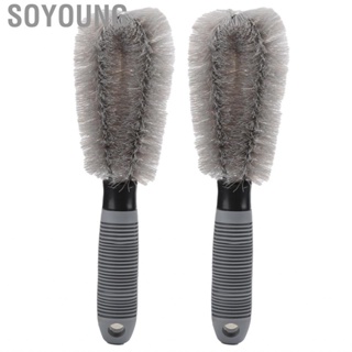 Soyoung 10in Wheel Hub Brush Ergonomic Handle Cleaning Tool for Exhaust Nozzle Engine Compartment