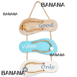 Banana1 แผ่นป้ายไม้ ลาย Good Vibes Only 9x12 นิ้ว สําหรับแขวนโชว์ในออฟฟิศ