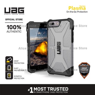 Uag เคสโทรศัพท์มือถือ ลายพลาสม่า สีเทา สําหรับ iPhone 7 Plus iPhone 8 Plus