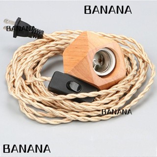 Banana1 ฐานโคมไฟเพดาน ไม้ธรรมชาติ 110-240V E27 ปรับได้ สไตล์นอร์ดิก สําหรับแขวนเพดาน ห้องนอน บ้าน ห้องนั่งเล่น