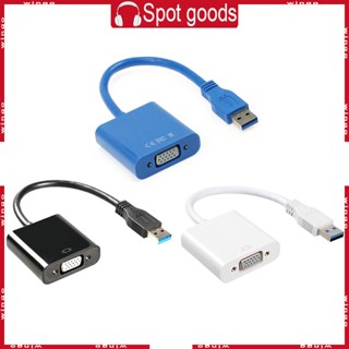 Win อะแดปเตอร์ VGA External USB 3 0 to VGA Video Cable Multi Display Converter for Win 7 8 10 Desktop Laptop PC Monitor