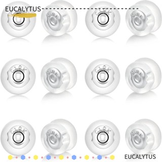 Eutus ต่างหูซิลิโคน สีเงิน แบบเปลี่ยน สําหรับผู้หญิง