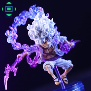 โมเดลฟิกเกอร์ PVC รูปปั้นอนิเมะ One Piece Luffy Gear 5 Sun God Niko Luffy WCF ขนาด 10 ซม. สําหรับเก็บสะสม