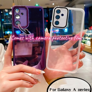 เคสโทรศัพท์มือถือ ซิลิโคน กันกระแทก กันรอยกล้อง สีสดใส สําหรับ Samsung Galaxy A34 A54 A32 M32 A33 A50 A50S A52 A52S A53 A72 A73 GalaxyA34 54 4G 5G