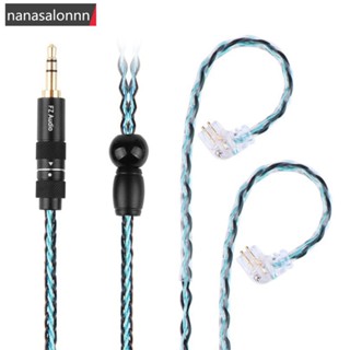 Nanasn| Fz F2 pro 8 Core สายเคเบิ้ลเชื่อมต่อหูฟัง HIFI ชุบเงิน 0.78 2Pin สําหรับ TRN VX pro TA2 V90 TA1 ZSX TA2 K7Q2