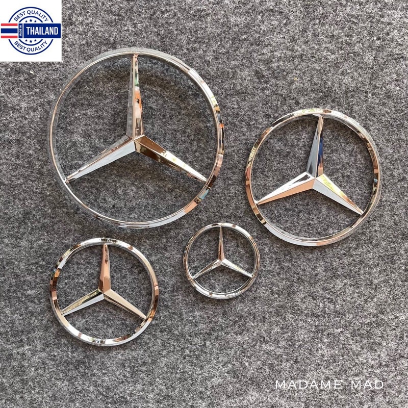 โลโก้  Mercedes-Benz สีเงิน