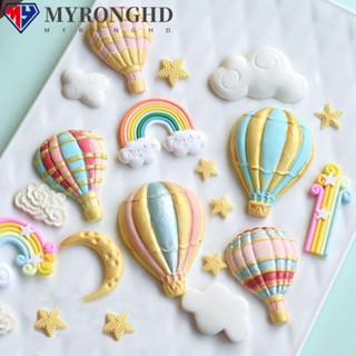 Myronghd แม่พิมพ์ซิลิโคน สีรุ้ง สําหรับทําขนม ฟองดองท์ น้ําตาล เบเกอรี่ DIY