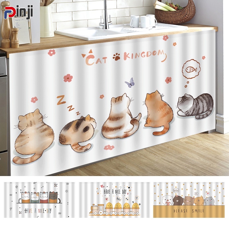 แนะนำ ผ้าม่าน ผ้าม่าน มีกาวในตัว กันฝุ่น สําหรับอ่างล้างจาน ห้องครัว ราคาพิเศษ มีเก็บเงินปลายทาง