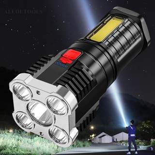 ไฟฉาย LED 600LM XPE แบบพกพา มัลติฟังก์ชั่น ชาร์จ USB กันน้ํา สําหรับเดินทาง เดินป่า ตั้งแคมป์