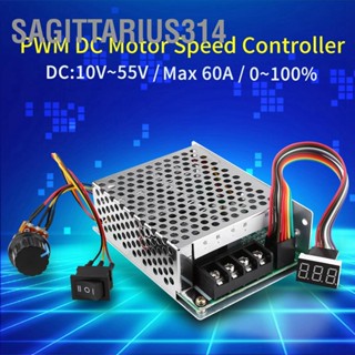 Sagittarius314 DC10V-55V PWM Brushed DC Motor Speed ​​Controller CW CCW สวิตช์ย้อนกลับพร้อมจอแสดงผลหลัก