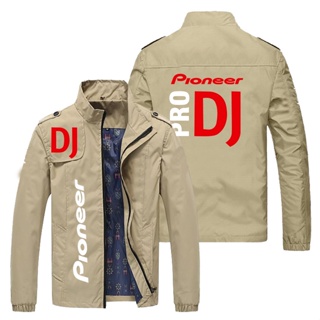 Pionner logo jacket audio shop custom work clothes loose thin cardigan stand collar windbreaker