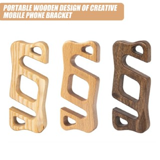 Mobile Phone Stand Wooden Desktop Smartphone Holder Rack Cradle Support