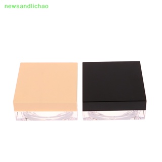 Newsandlichao กระปุกเปล่า ทรงสี่เหลี่ยม สําหรับใส่แป้งฝุ่น เครื่องสําอาง แบบพกพา 10 กรัม