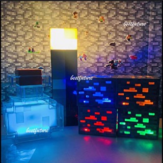 My Game Minecraft ไฟฉาย TNT Enderman Mc เปลี่ยนสีได้ หลอดไฟ LED ไฟฉายบราวน์สโตน