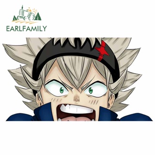 Earlfamily สติกเกอร์ไวนิล ลายการ์ตูน Black Clover Asta 13 ซม. x 6.9 ซม. สําหรับติดตกแต่งกระจกรถยนต์ รถจักรยานยนต์