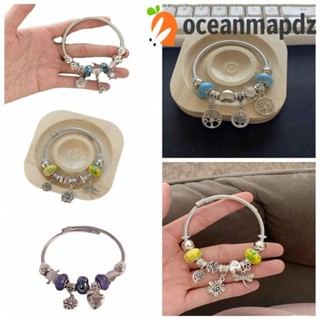 Oceanmapdz สร้อยข้อมือโซ่งู, มุกเทียม DIY ต้นไม้แห่งชีวิต กําไลลูกปัด, คามิเลีย ดอกทานตะวัน มินิมอล สร้อยข้อมือผู้หญิง