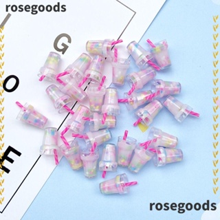 Rosegoods1 แก้วชานม น้ําตาล แกรนูล สเกล 1:12 อุปกรณ์เสริม สําหรับบ้านตุ๊กตา DIY