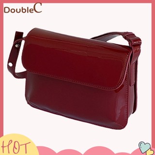 【Double C 】✿   กระเป๋าถือลําลอง หนัง PU สไตล์เรโทร แฟชั่นสําหรับวันหยุดสุดสัปดาห์