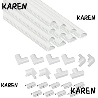 Karen ฝาครอบป้องกันสายไฟ PVC ทนทาน อุปกรณ์เสริม สําหรับจัดเก็บสายไฟ