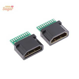 [WillBesugarT] แจ็คเชื่อมต่อ HDMI ตัวเมีย 19PIN พร้อมบอร์ด PCB พร้อมเปลือกพลาสติก 1 ชิ้น [ใหม่]