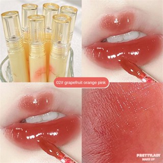 KOBELEEN Water Lip Tint Mirror Glass Luster Graffiti Non-stick Cup Lipstick [prettylady]