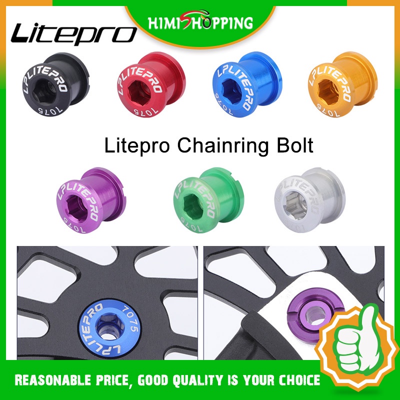 READY Stock4/5 PC litepro จักรยาน Chainring Bolt อลูมิเนียม MTB จักรยานเดี่ยว/คู่ Chainring แผ่นสลัก