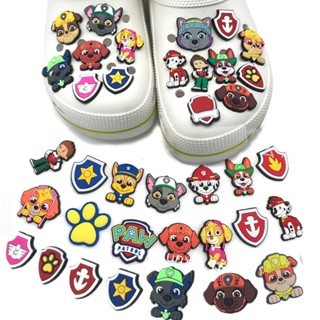 การ์ตูน PAW Patrol Jibbits สําหรับ Crocs Pins Ryder Shoe Charms Dalmatian Jibits Charm Ryder Jibitz Crocks ผู้ชาย รองเท้าอุปกรณ์เสริมตกแต่ง