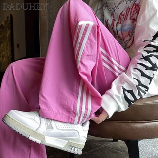 DaDuHey🔥 2023 New American Retro All-Match Striped Casual Pants Mens and Womens Summer Thin Fashion Loose Sports Pants Jogger Pants Dopamine Wear