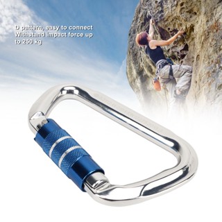 Sporting Fitness D Carabiner อลูมิเนียมอัลลอยด์ความจุแบริ่งที่แข็งแกร่ง Automatic Nut Design Clip Keychain Hook