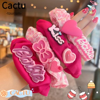 Cactu ยางรัดผมหางม้า แบบยืดหยุ่น สีพื้น สําหรับตุ๊กตาบาร์บี้