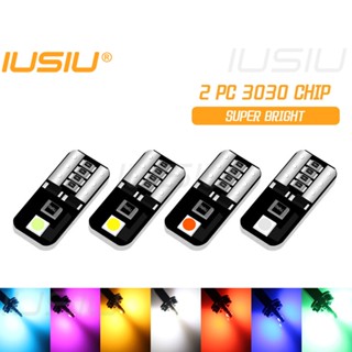 Iusiu ใหม่ หลอดไฟอ่านหนังสือ LED T10 3030 2SMD WY5W W5W 168 194 501 12V สําหรับติดประตูรถยนต์