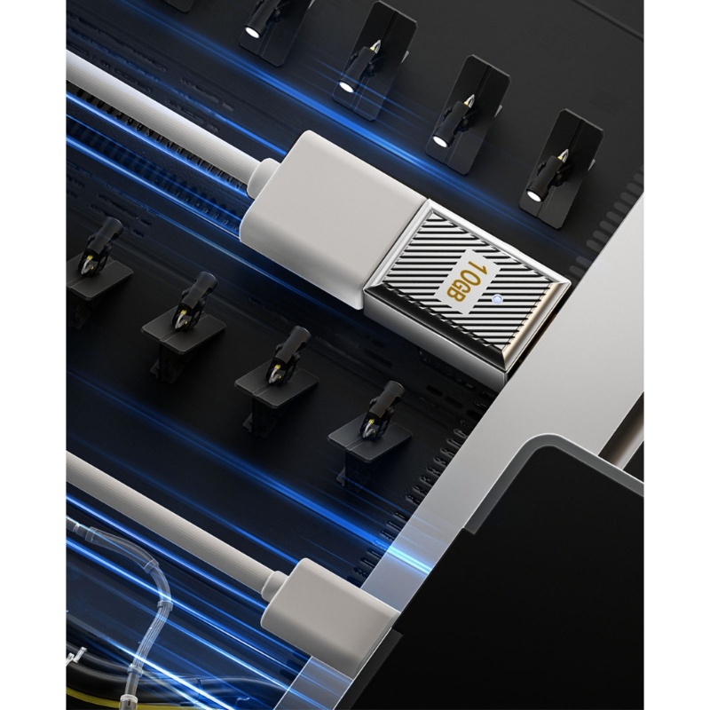 R-R 10Gbps 120W 6A อะแดปเตอร์ USB เป็น USB C ประเภท C ชายเป็น USB 3 0 ตัวแปลงหญิง