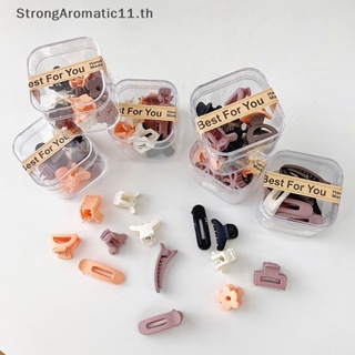 Strongaromatic กิ๊บติดผมพลาสติก เนื้อแมตต์ ขนาดเล็ก 10 ชิ้น