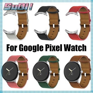 Suqi สายนาฬิกาข้อมือ หนังแท้ แบบเปลี่ยน สําหรับ Google Pixel Watch