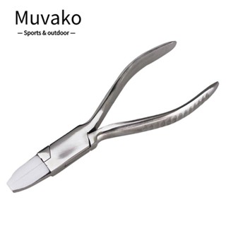 Muvako คีมหนีบจมูก แบบครึ่งวงกลม สเตนเลส อเนกประสงค์ เข็มเงิน คีมหนีบจมูก สําหรับปรับแว่นตา