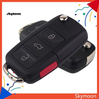 Skym* เคสรีโมตกุญแจ 4 ปุ่ม แบบเปลี่ยน สําหรับยานพาหนะ