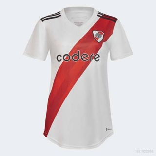 เสื้อกีฬาแขนสั้น ลายทีมชาติฟุตบอล River Plate Away พลัสไซซ์ 2022-2023